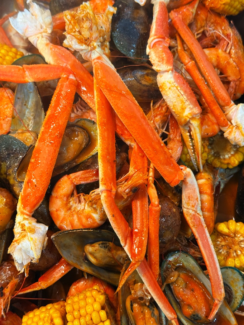 Crab legs seafood boil