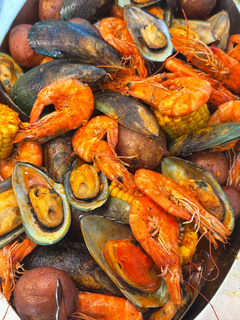 Seafood boil with shrimp