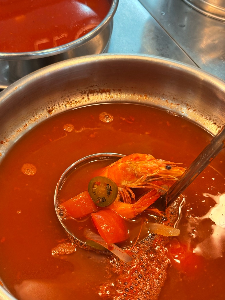 Spicy shrimp soup