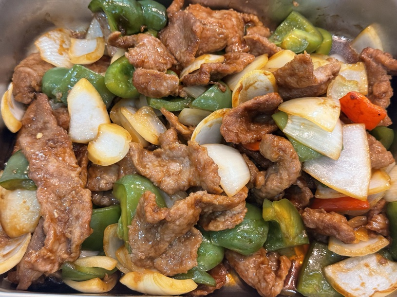 Stir-fried beef