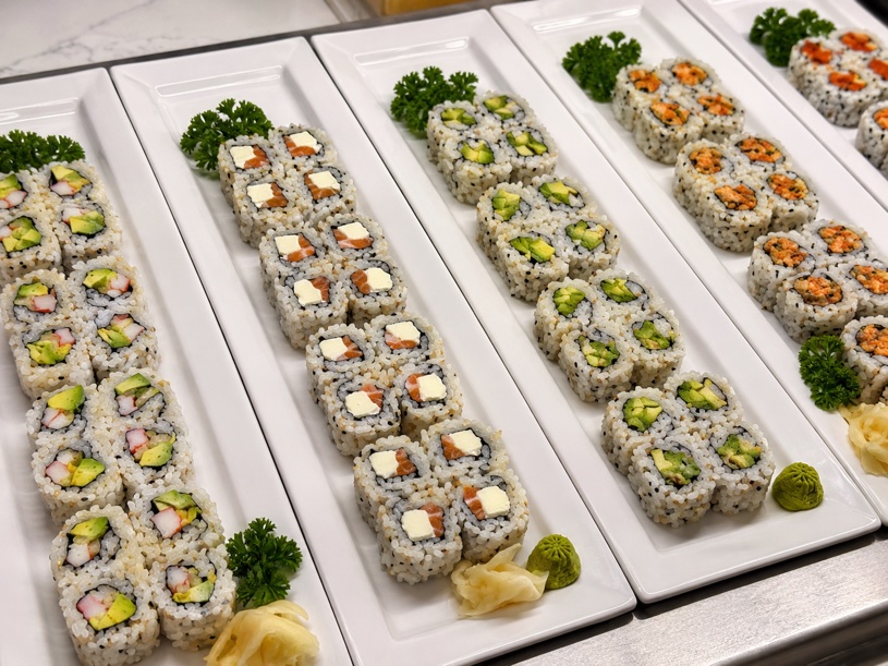 Avocado and crab rolls