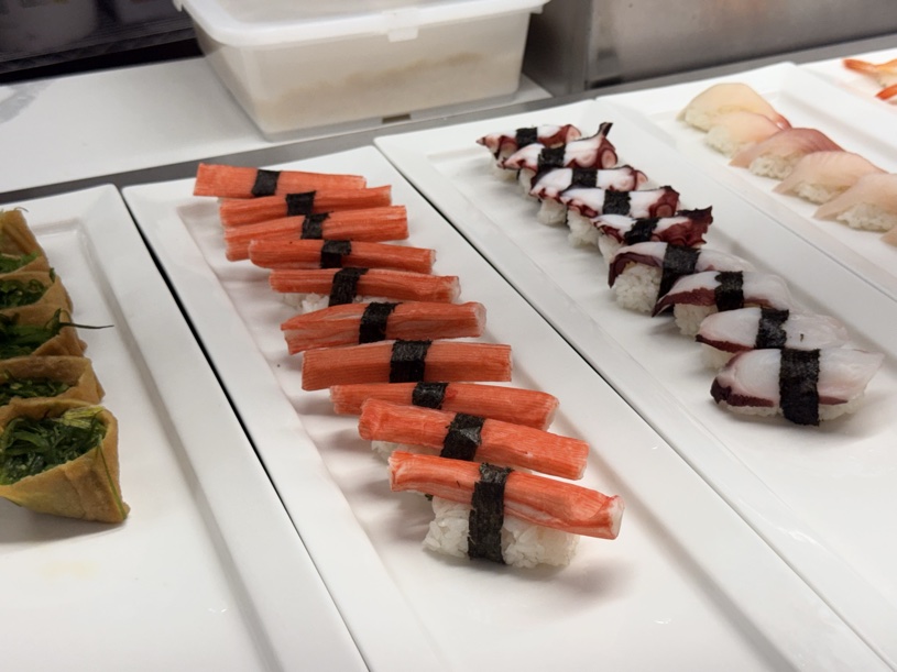 Crab and octopus nigiri