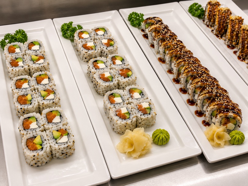 Philly and salmon rolls